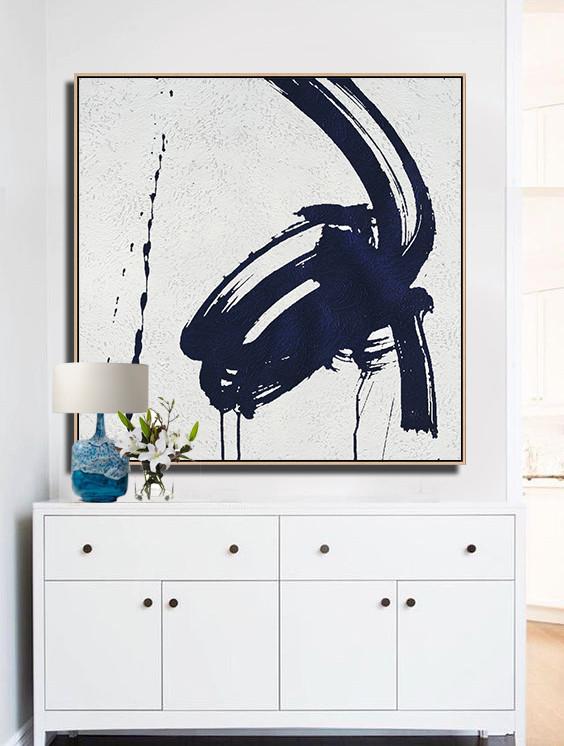 Navy Blue Minimalist Painting #NV183A